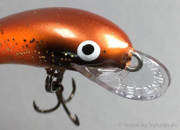 Nils Master INVINCIBLE Deep Running DR Wobbler, Größe: 5 cm, Farbe: 274 Black Head Orange Copper Gold, Gewicht: 6 Gramm